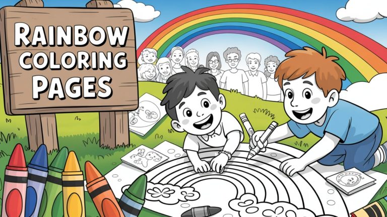 Rainbow Coloring Pages