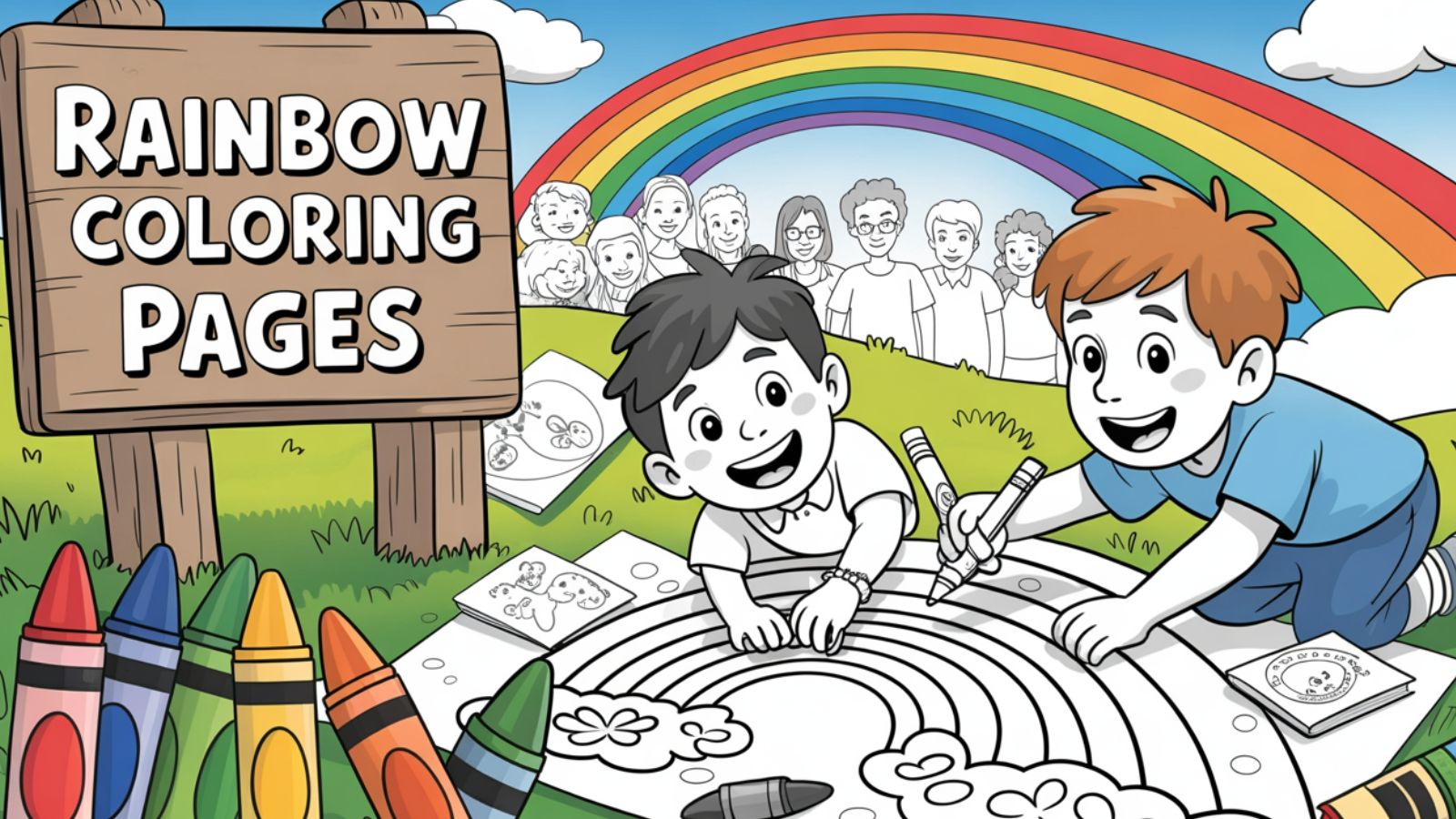 Rainbow Coloring Pages – Free PDF Printables  🌈🌦️🌄