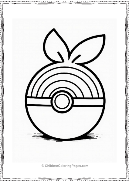 Rainbow Striped Pokeball Design Free PDF Printable