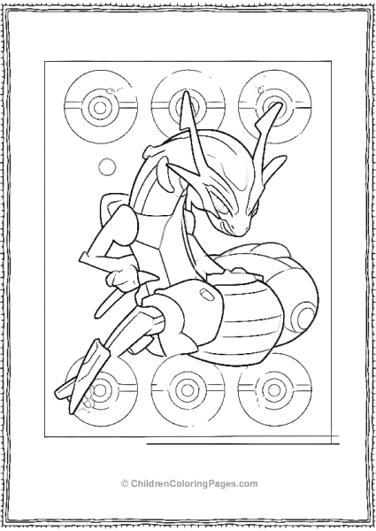 Rayquaza Pokémon Art Free PDF Printable