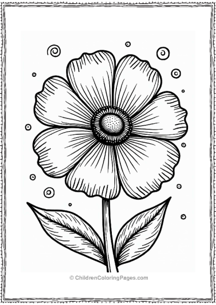Retro Floral Burst Coloring Pattern Free PDF Printable
