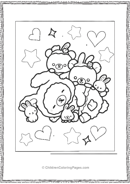 Rilakkuma Sleeping Free PDF Printable