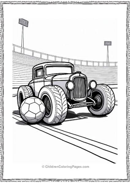 Rocket League Car And Ball Illustration Free PDF Printable