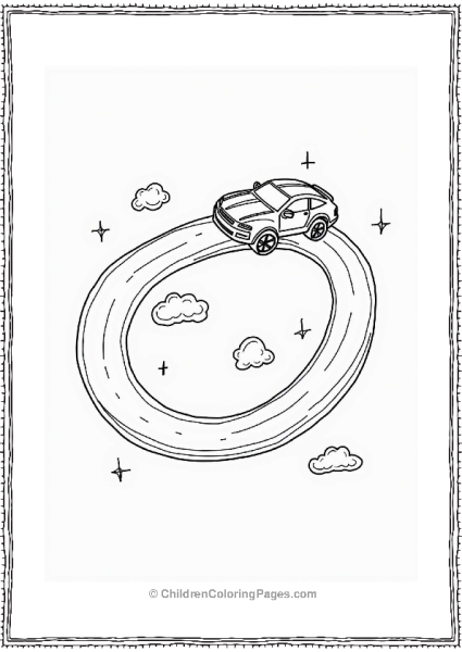 Rocket League Car Flying Through A Loop Free PDF Printable