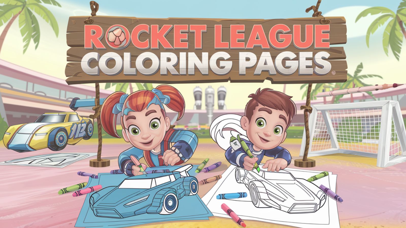 Rocket League Coloring Pages – Free PDF Printables 🥅🏁⚽🚗