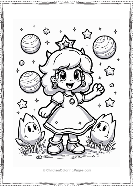 Rosalina And Her Galaxy Friends Free PDF Printable