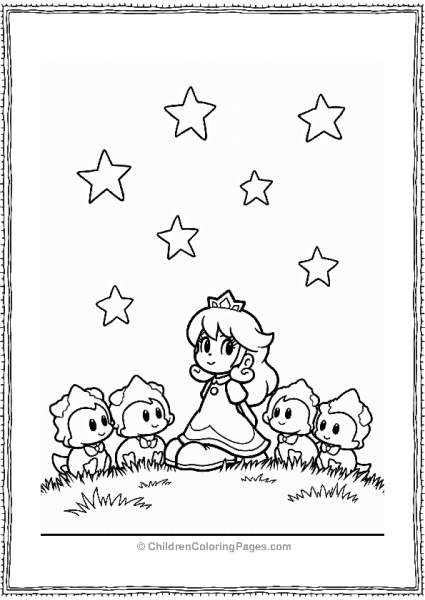Rosalina And Her Luma Friends Under The Stars Free PDF Printable