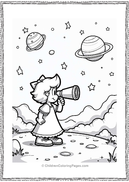 Rosalina At A Space Observatory Free PDF Printable