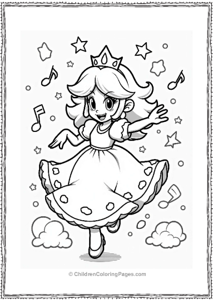 Rosalina Dancing With Musical Notes Free PDF Printable