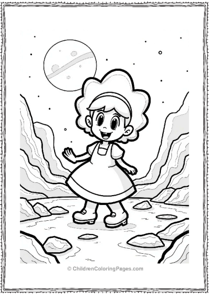 Rosalina Exploring A Moon Crater Free PDF Printable