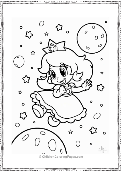 Rosalina Floating In Space Free PDF Printable