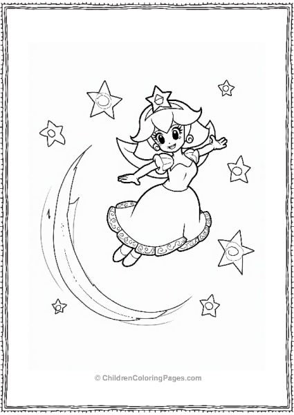 Rosalina Flying Through The Stars Free PDF Printable