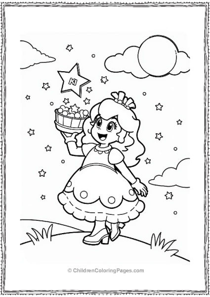 Rosalina Gathering Stars In Space Free PDF Printable