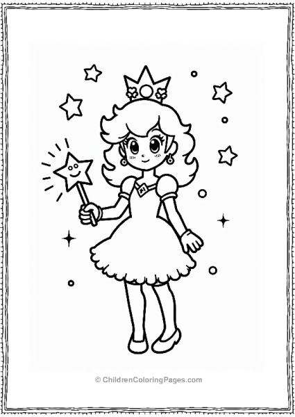 Rosalina Holding A Star Wand Free PDF Printable