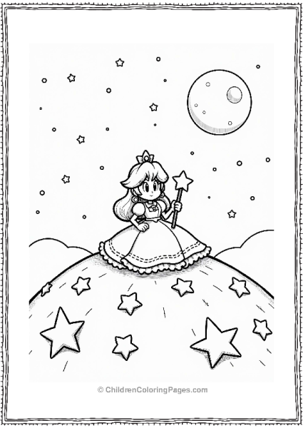 Rosalina On A Starry Hill Free PDF Printable
