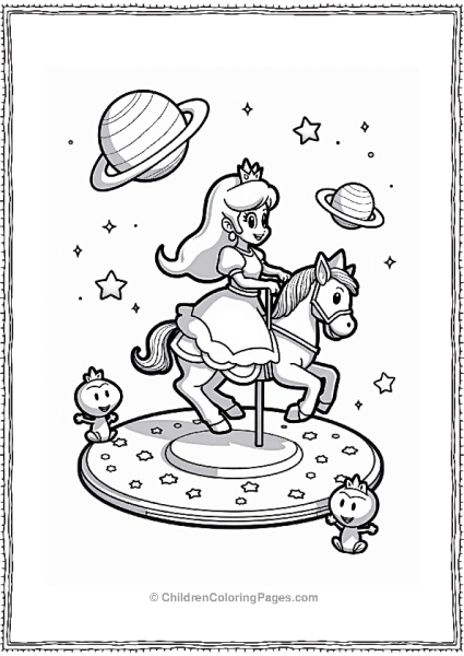Rosalina On The Cosmic Carousel Free PDF Printable