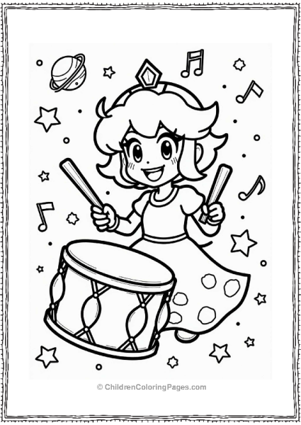 Rosalina Playing Celestial Drums Free PDF Printable