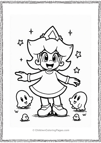 Rosalina Playing With Lumas Free PDF Printable