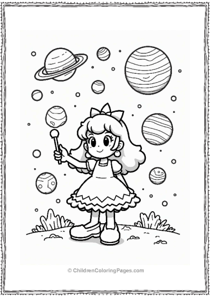 Rosalina Surrounded By Planets Free PDF Printable