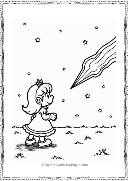 Rosalina Watching A Shooting Star Free PDF Printable