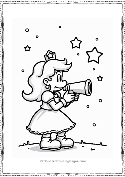 Rosalina With A Dreamy Telescope Free PDF Printable