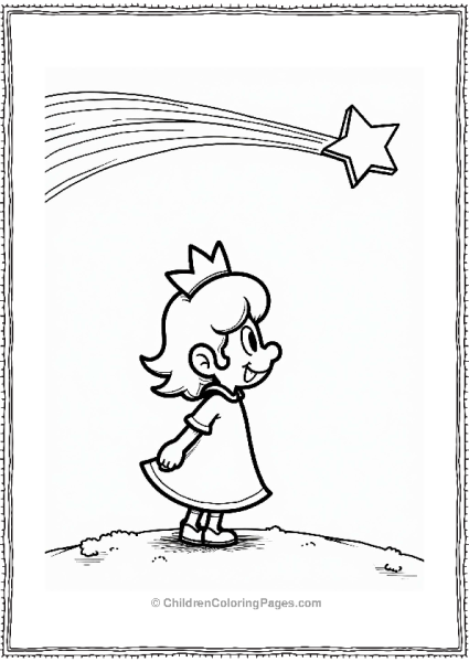 Rosalina With A Shooting Star Free PDF Printable