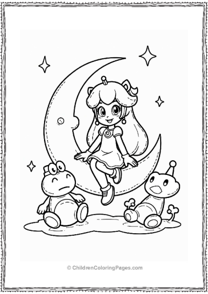 Rosalina With Cosmic Creatures Free PDF Printable