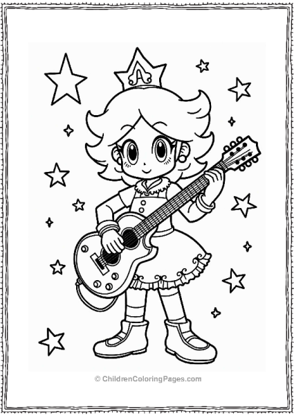 Rosalina With Cosmic Guitar Free PDF Printable