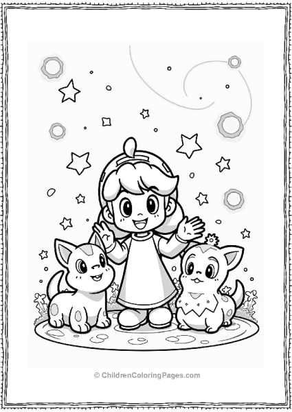 Rosalina With Space Pets Free PDF Printable