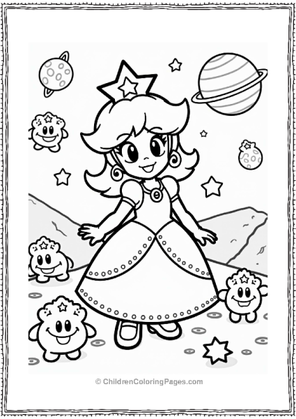 Rosalina With Star Buddies Free PDF Printable