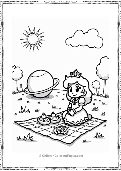 Rosalinas Planet Picnic Scene Free PDF Printable