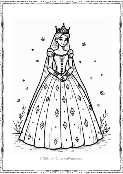 Russian Tsarina In Diamond Dress Free PDF Printable