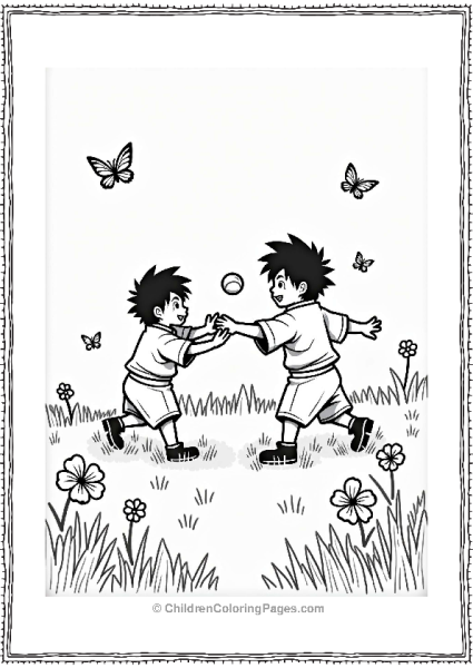 Sasuke And Itachi Playing Catch Free PDF Printable