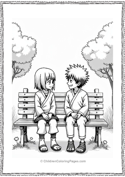 Sasuke And Itachi Sharing Secrets In The Park Free PDF Printable