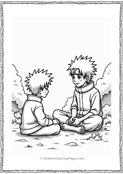 Sasuke And Jiraiya In Outdoor Setting Free PDF Printable