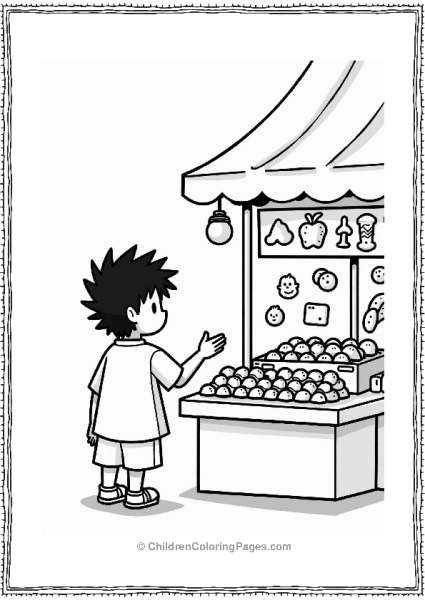 Sasuke At A Food Stall Free PDF Printable