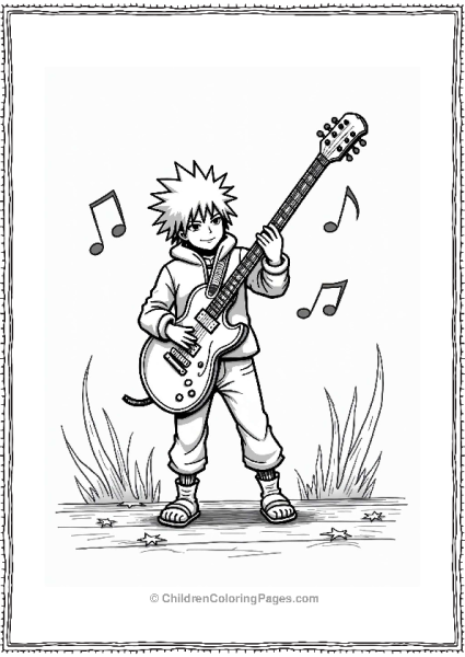 Sasuke At A Music Festival Free PDF Printable