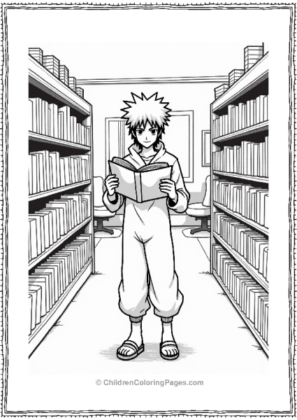 Sasuke Browsing In A Bookstore Free PDF Printable