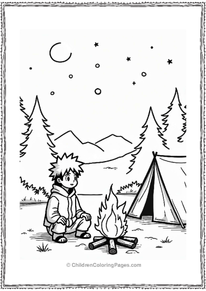 Sasuke Camping Under The Stars Free PDF Printable