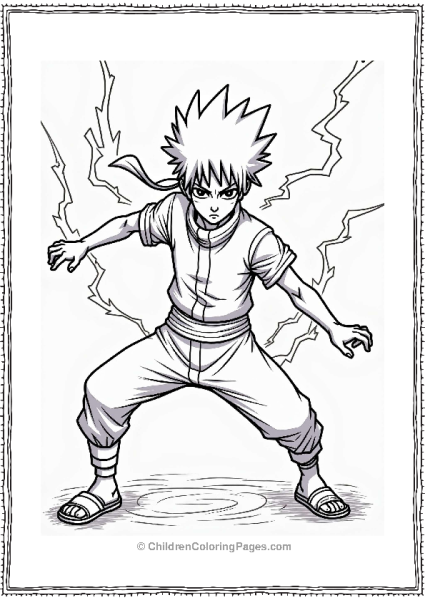 Sasuke Charging Chidori Free PDF Printable