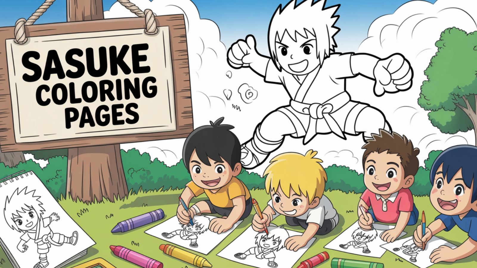 Sasuke Coloring Pages – Free PDF Printables 🗡️🌌🧠🔥