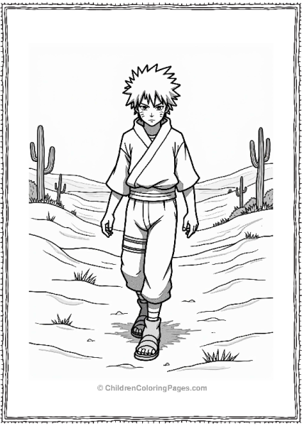Sasuke In A Desert Landscape Free PDF Printable