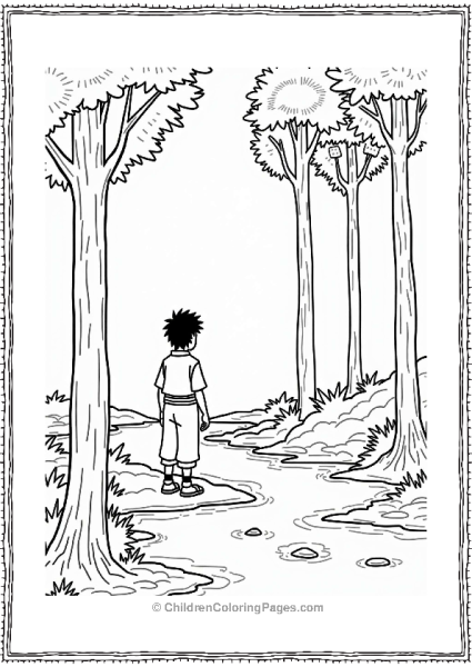 Sasuke In A Serene Forest Free PDF Printable