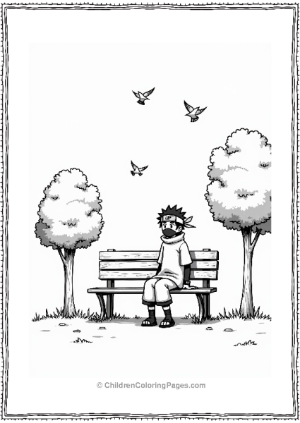 Sasuke In The City Park Free PDF Printable