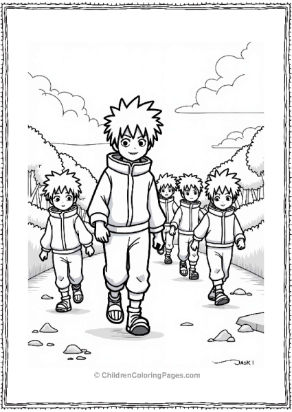 Sasuke Leading A Rescue Mission Free PDF Printable