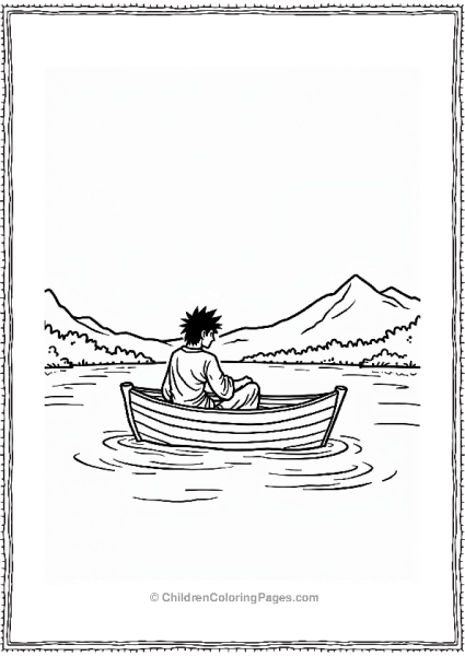 Sasuke Relaxing On A Boat Free PDF Printable
