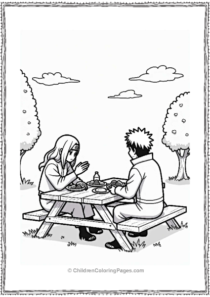 Sasuke Sharing A Meal With Friends Free PDF Printable