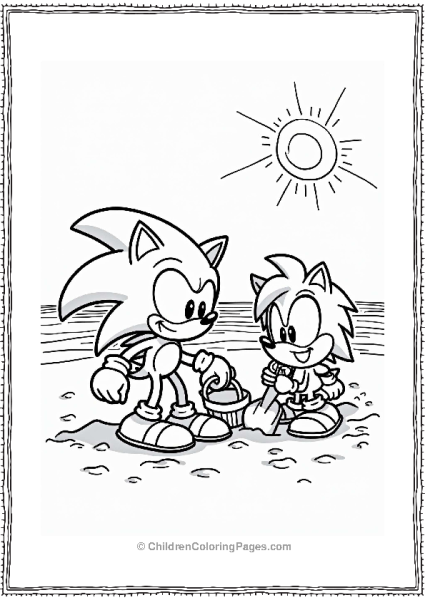 Shadow Sonic And Friends At The Beach Free PDF Printable