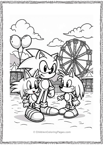 Shadow Sonic And Friends At The Carnival Free PDF Printable