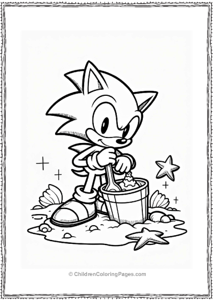 Shadow Sonic Building A Sandcastle Free PDF Printable